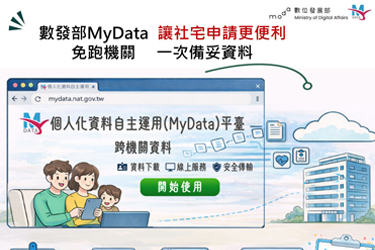 數發部MyData讓社宅申請更便利 一次備妥資料